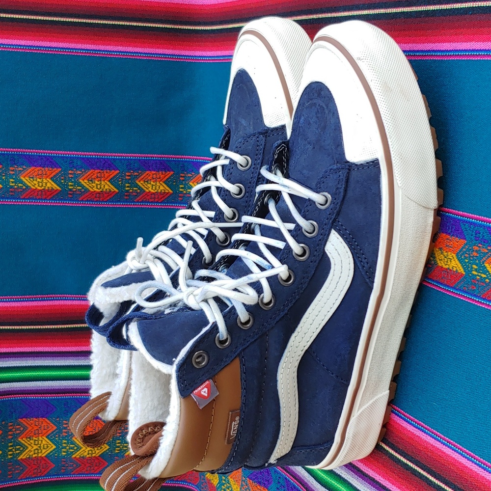 Vans Sk8-Hi MTE-2.0 DX Insulated Shoes Blue and Cream Men's 7 Women's 8.5 - Picture 17 of 17